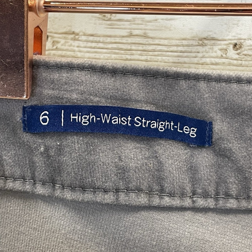 Talbots Womens 6 Pants Velvet‎ Velour Gray High-Waist Straight Leg - Picture 6 of 10